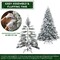 Casafield Realistic Snow-Flocked Pine Artificial Holiday Christmas Tree with Sturdy Metal Stand